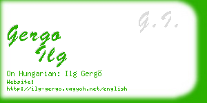 gergo ilg business card